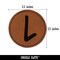 Letter L Uppercase Felt Marker Font Round Iron-On Engraved Faux Leather Patch Applique - 2.5"